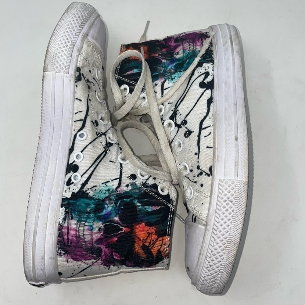 RAAD High Top Shoes – Palm Trees & Skull Design – Lace Up – Multi-Color – Unisex - Picture 5 of 8